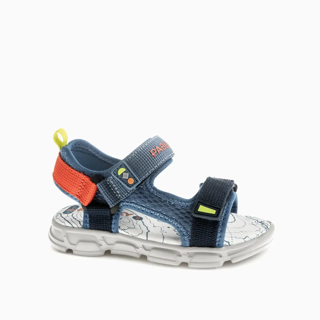 Pablosky 986310 JEANS NAVY ORANGE 01.webp